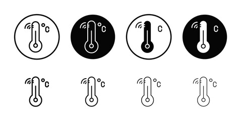 Aufkleber - smart temperature icon Outline vector for web ui