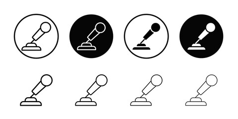 Aufkleber - Speaker Microphone icon Outline vector for web ui