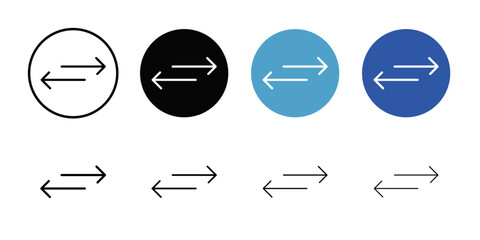 Poster - swap Icon Outline vector for web ui