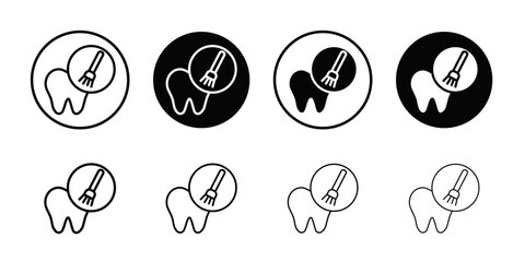 Poster - tooth Polish icon Outline vector for web ui