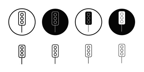Aufkleber - Traffic light icon Outline vector for web ui