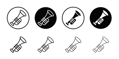 Poster - Trumpet icon Outline vector for web ui