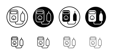 Poster - voltmeter icon Outline vector for web ui