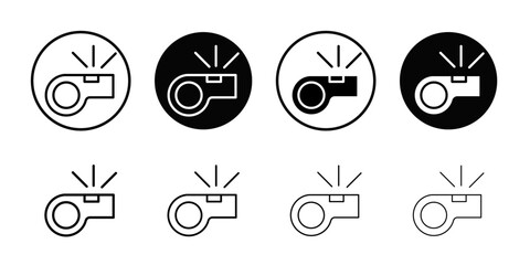 Poster - Whistle icon Outline vector for web ui