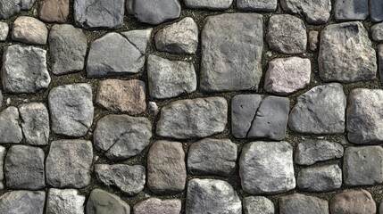 Canvas Print - Cobblestone Path: A Seamless Texture of Rustic Charm