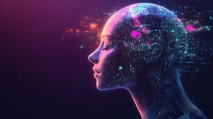 Poster - AI-Focused Design: Futuristic Visualization of Artificial Intelligence