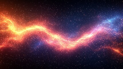 Aufkleber - Dazzling Cosmic Stream of Light in Vast Starry Galaxy Space : Generative AI