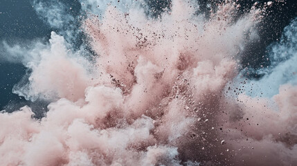 Aufkleber - A captivating burst of Mocha Powder creates a stunning visual effect, showcasing the beauty of color and texture in an imaginative way