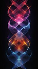 Aufkleber - Abstract Colorful Lightwave Pattern Design