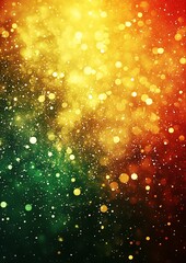 Poster - Abstract Glittering Yellow and Green Bokeh Background Texture : Generative AI