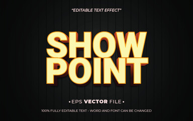 Leinwandbilder - Show Point 3d text effect editable effect