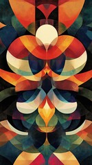 Poster - Abstract Colorful Geometric Mandala Art Design