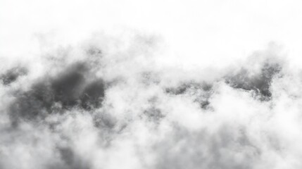 Poster - Serene White and Gray Cloud Formations in a Minimalistic Style : Generative AI