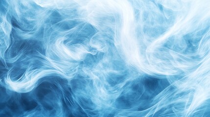 Aufkleber - Abstract Ethereal Blue Smoky Patterns with Dreamy Misty Effect : Generative AI