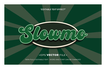 Poster - Slowmo 3d text effect editable vector