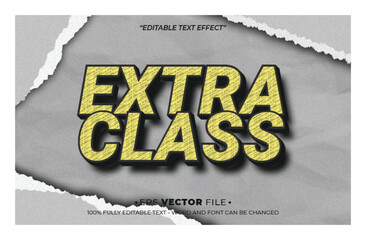 Leinwandbilder - Extra Class 3d text effect editable vector