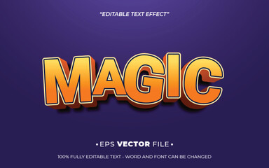 Leinwandbilder - Magic 3d text effect editable vector