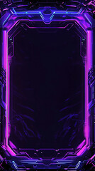 Poster - A border frame with neon purple and blue, creating a vibrant, modern, and energetic look.

