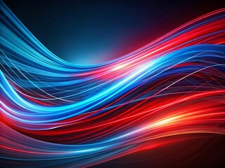 Aufkleber - Dynamic Abstract Background Featuring Red and Blue Lines with Ample Copy Space for Creative Projects and Visual Communication
