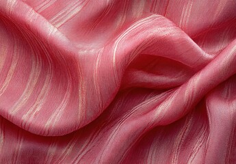 Poster - Soft Textured Fabric in Elegant Pink Hue with Delicate Stripes, Perfect for Fashion, Home Decor, Textiles, and Craft Projects, Adding a Touch of Luxury and Sophistication