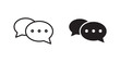 © ramsey - Chat bubble outlined and solid icon vector collection.