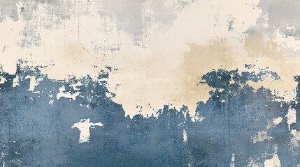 Poster - Blue Grunge Background with Rough Textures and Free Vector Design