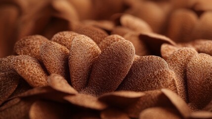 Aufkleber - Layers of earthy brown create a stunning visual harmony, highlighting the intricate details and soft curves of Mocha Mousse tones