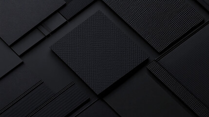 Poster - HD black menu texture design background, sleek, modern, elegant, minimalist, professional, Asian-inspired elements.