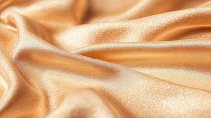 Canvas Print - Soft, shimmering gold fabric flows gracefully, creating a luxurious and inviting texture suitable for design or fashion projects