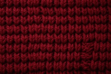 Poster - Close-up of textured red knit fabric