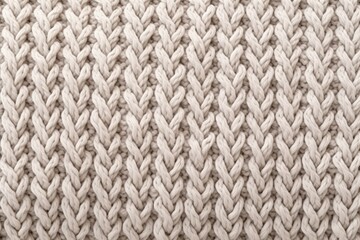 Poster - Close-up of textured beige knitted fabric