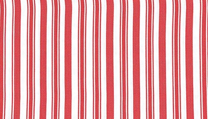 Poster - Red and White Striped Fabric Texture/Seamless Pattern/Textile Design. The stripes are vertical and evenly spaced creating a simple yet visually appealing textile pattern. The texture appears woven.
