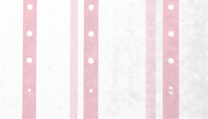 Poster - Pink Stripes White Dots Fabric Texture Wallpaper Design Pattern. A soft textured background suitable for wallpaper or fabric. Simple elegant design.