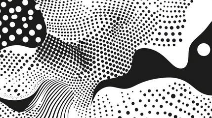 Poster - Abstract vector background with simple geometric figures and dots. Graphic design element and polygonal shape pattern