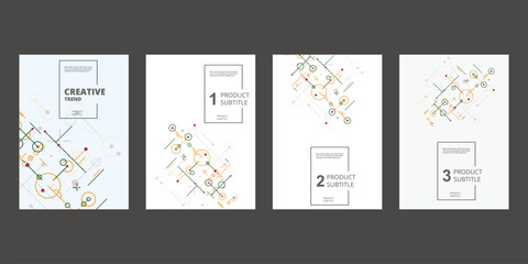 Aufkleber - Vector cover network polygonal element. Array atom border illustration. Texture technology cover