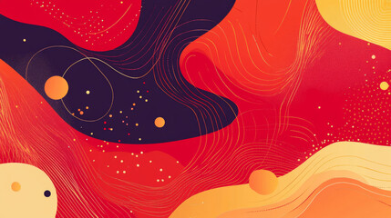 Fototapete - Abstract red background. Modern and Creative Trend design in vector illustration