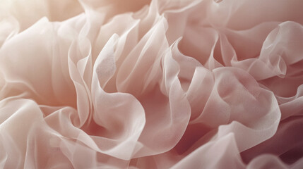 Poster - Whispers of pale tulle ruffles intertwine, forming a dreamy texture that invites touch and evokes a sense of lightness and beauty