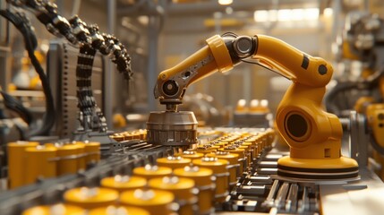 Poster - Automated Factory: Robotic Arm Assembling Components