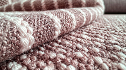 Poster - Rich, soft mocha fabrics gracefully drape over a surface, showcasing intricate patterns that invite touch and warmth into any space