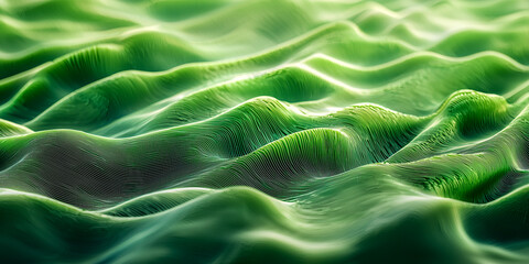 Wall Mural - Abstract green wavy background illustration