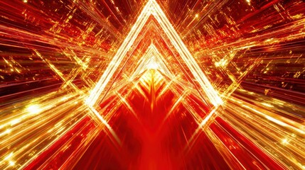 Leinwandbilder - Dynamic light patterns creating energy waves in abstract art digital environment high perspective
