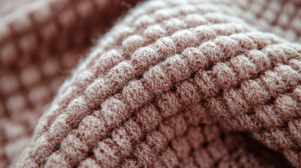 Poster - A close-up view reveals the inviting texture of soft mocha fabric, perfect for adding warmth and style to any contemporary interior