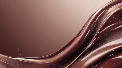 Poster - Swirling mocha mousse flows in smooth, rich waves, evoking a sense of decadence and inviting the viewer to experience a moment of pure bliss