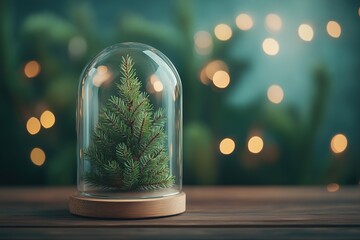 Wall Mural - A little Christmas tree in a cylinder