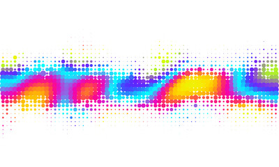 Fototapete - White background with colorful dotted halftone pattern. Abstract design background