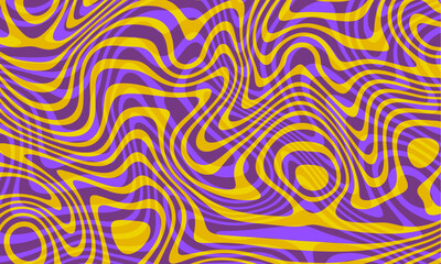 Poster - Abstract horizontal background with colorful waves. Trendy vector illustration in style retro 60s, 70s. Pastel colors