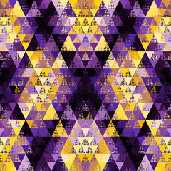 Poster - Eyecatching geometric triangle pattern in vibrant, rich colors for exciting visual appeal
