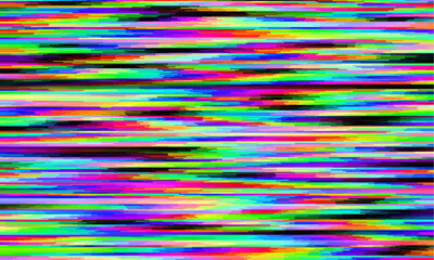 Poster - Glitch camera effect. Retro VHS background. Old video template. No signal. Static TV noise, bad TV signal. Vector illustration.