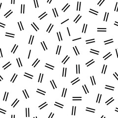 Poster - seamless pattern featuring simple geometric shapes, specifically pairs of parallel lines, dynamicall
