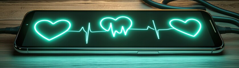 Poster - Ai-powered mobile health dashboard displaying blood metrics modern workspace digital concept